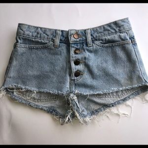 American apparel jean shorts